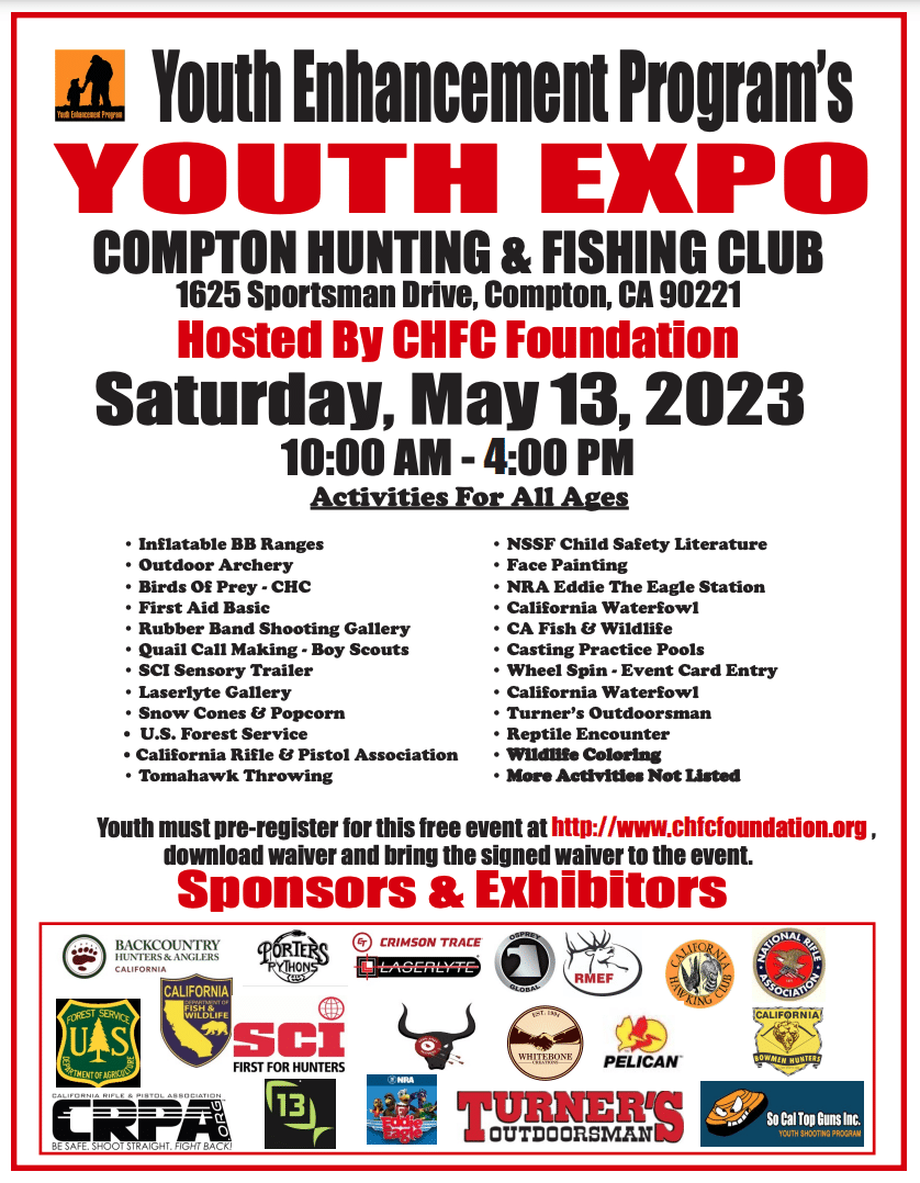 Join CCA CAL at the 2023 Compton Rod & Gun Club Kids Expo