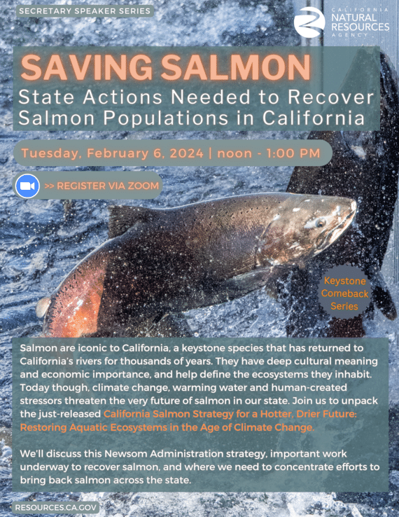 California Natural Resources Agency Hosts Virtual Discussion on Restoring Salmon Habitat in California